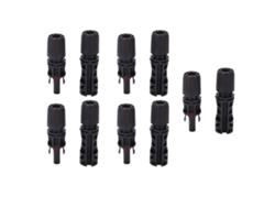 2026-as-5 Conjuntos Conector Solar Pv Impermeable Ip67 Cobre Chapado En Estaño Cable Panel Solar Dc 1500v 45a 6-10