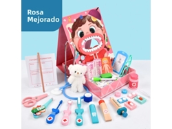 Juego de dentista, juego de rol para niños, juego de doctor (rosa)
