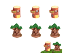 10 Uds. Casa de árbol suculenta micropaisajismo accesorios para maceta decoración de pasteles de escritorio NEVEANCE