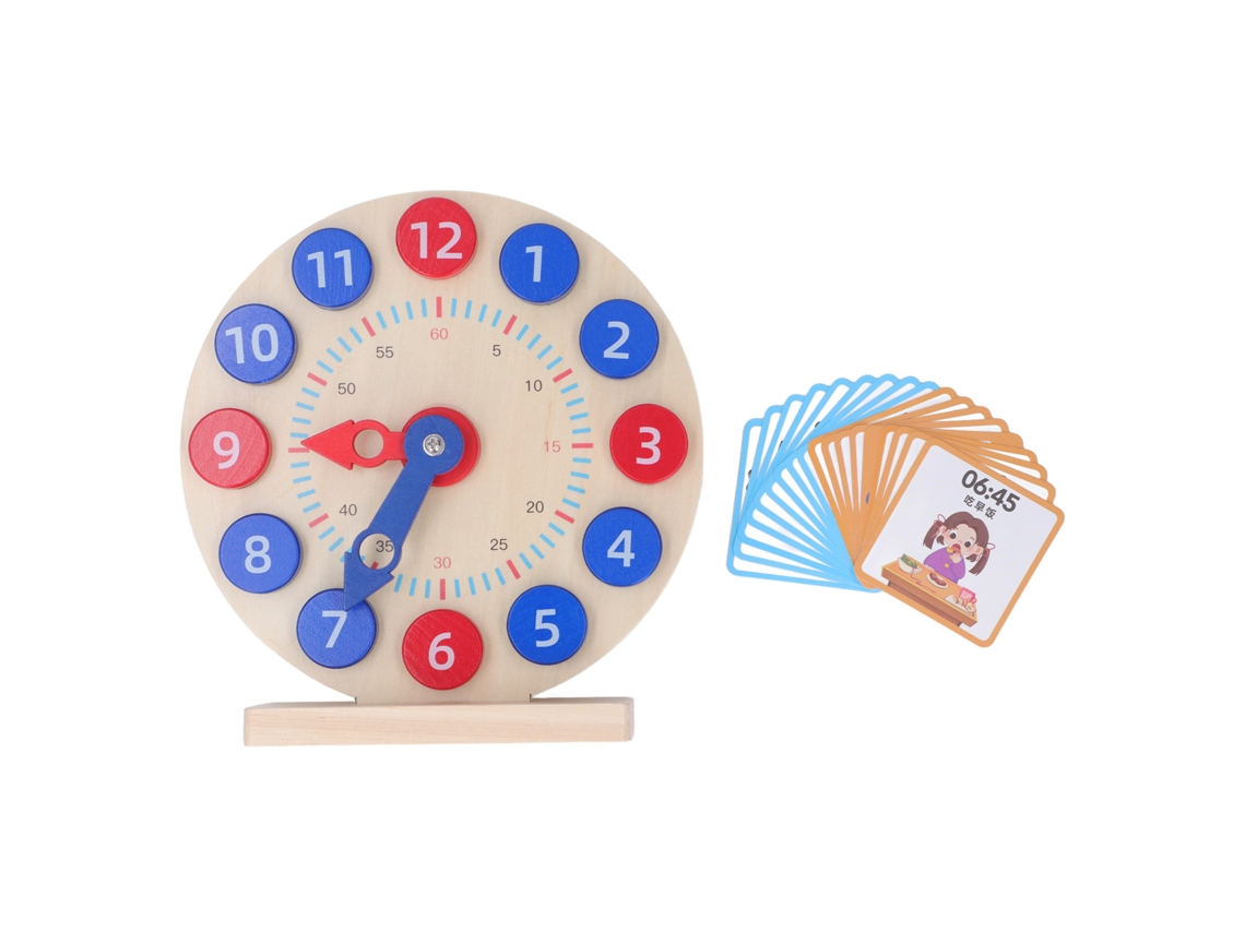 Dan26-set De Actividad De Reloj Para Niños Para Aprender La Hora 12 Horas Desarrolla Habilidades De Tiempo Y Matemáticas Tempranas
