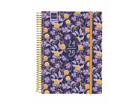 Agenda FINOCAM Multicolor Cuarto 15,5 x 21,2 cm 2024-2025