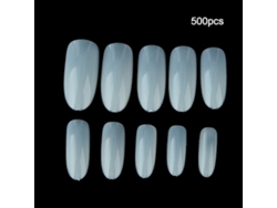 Uñas postizas redondas superfinas y transparentes de Rebe-Tips, sin costuras, con cobertura total, para decoración de uñas casera.