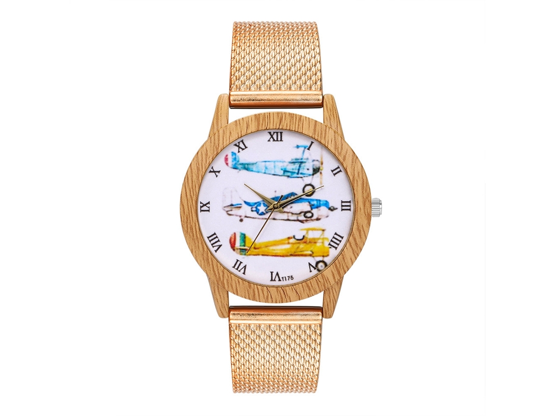Reloj De Pulsera Net Fashion Smooth Rose Gold Para Hombre Y Mujer T175-f