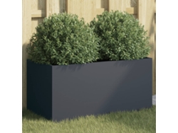 Jarrón/jardinera 62x30x29 cm Acero Antracita Dkd Home Decor