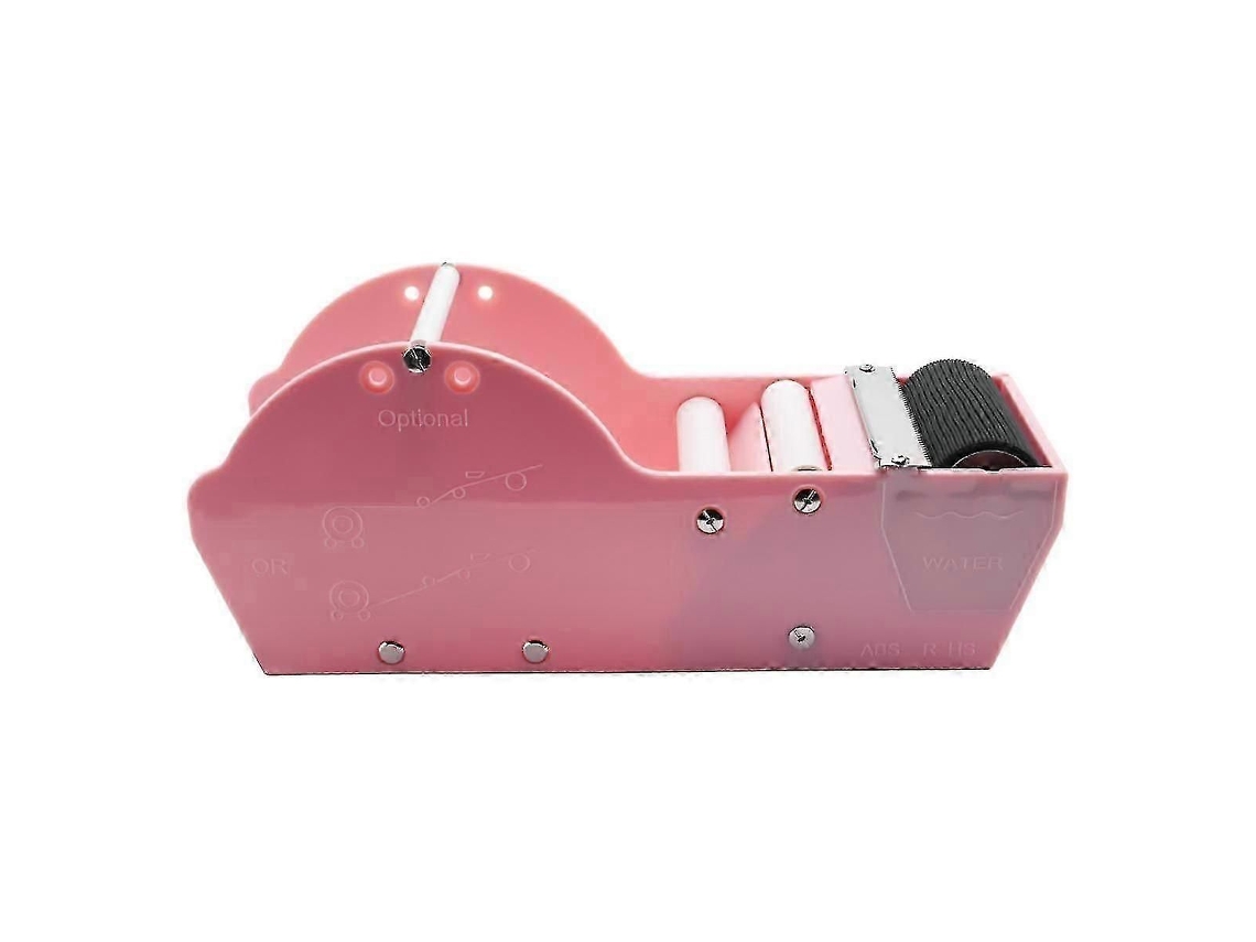 Dispensador de cinta adhesiva rosa de sobremesa, activado por agua, para uso en oficina. GOKOCO