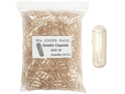 1000 Cápsulas De Gelatina Vacías, Tamaños 00 0 1, Transparentes, Separadas Y Combinadas, Halal Kosher