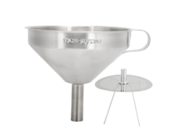 Embudo De Cocina De Acero Inoxidable 304 Con Filtro Para Transferir Líquidos E Ingredientes Secos, 13 Cm.