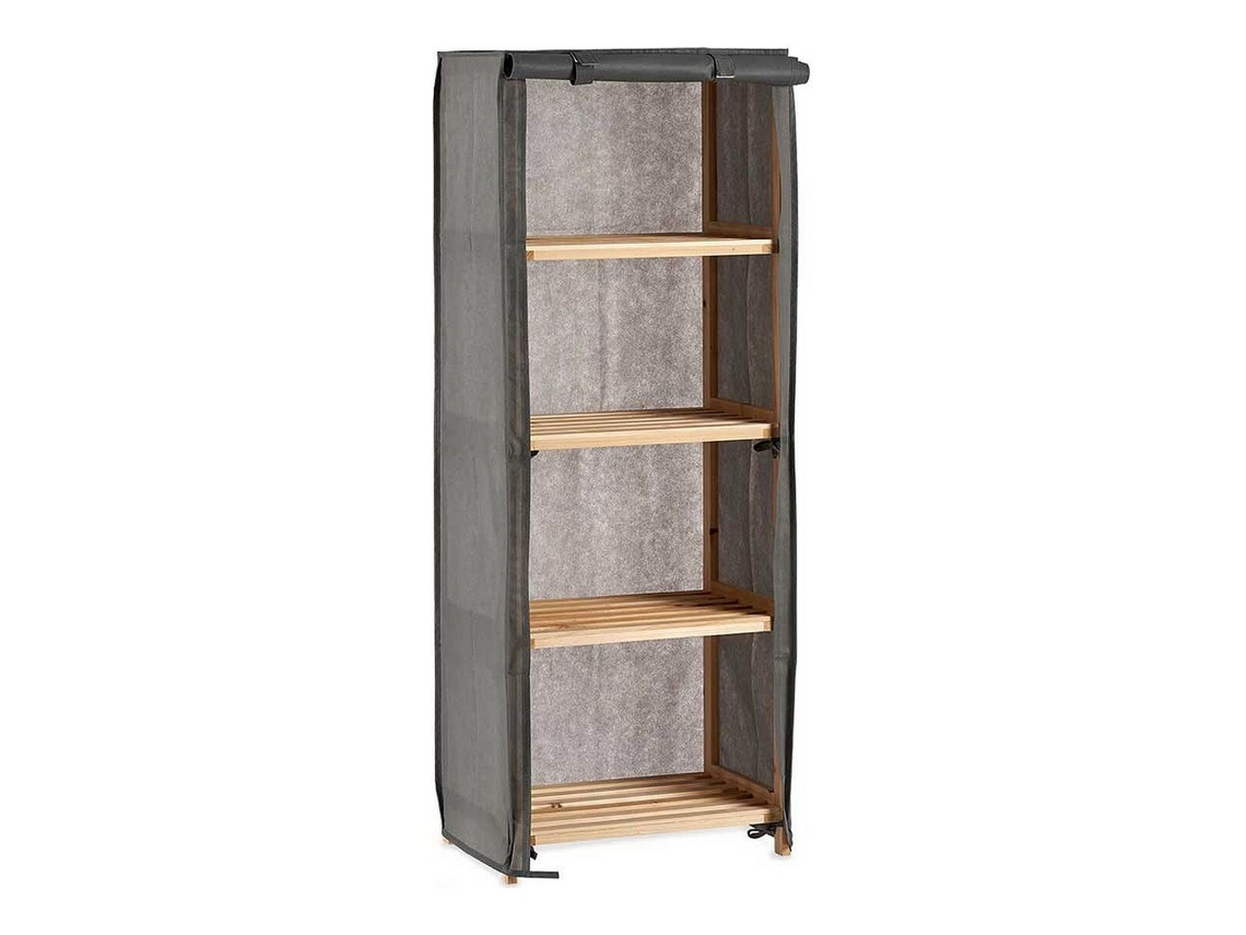 Estantería BIGBUY (Gris - Madera Tela - 30 x 113 x 42 cm)