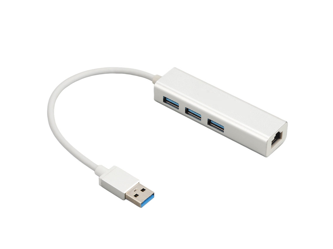 Adaptador Ethernet Usb 3.0 Rj45 Gigabit 10/100/1000m Alumínio Plug And Play Para Win Linux Os X
