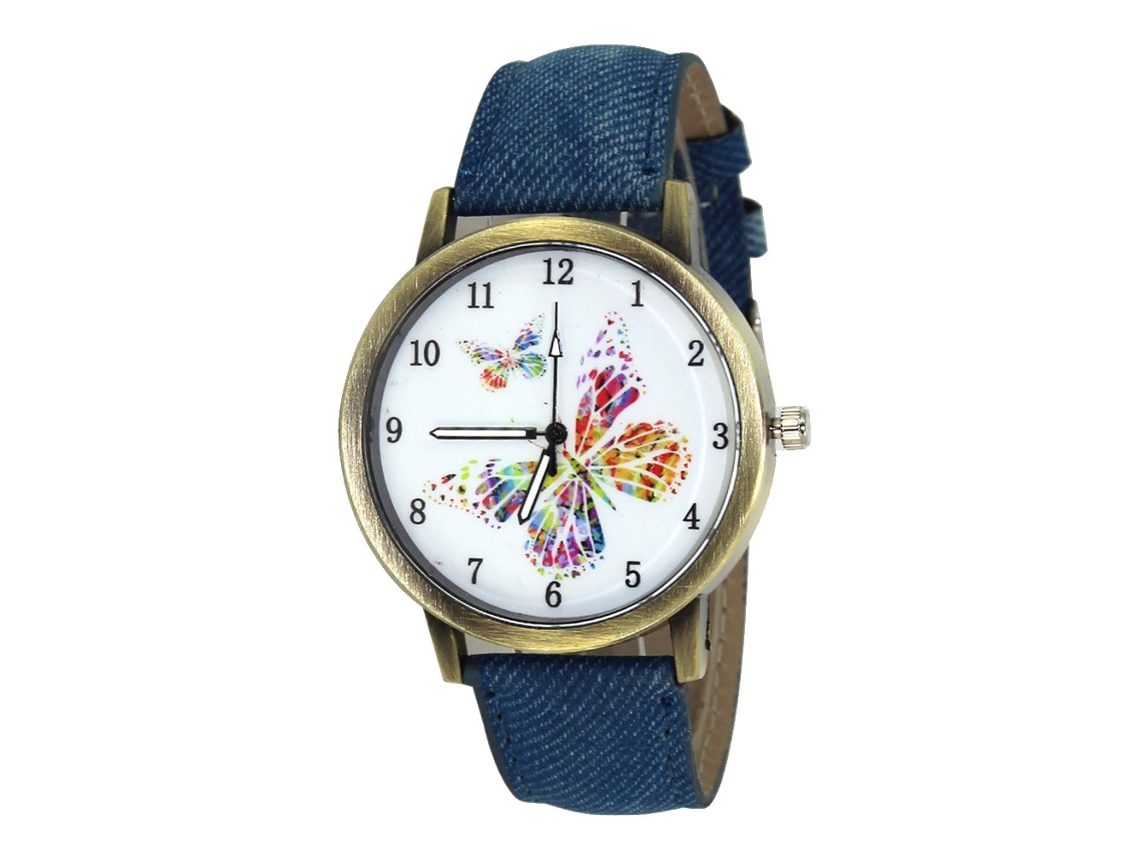 Relógio De Pulso Feminino Yolako Com Strass Liga De Liga Quarzo Dial Redondo Branco