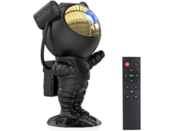 Proyector De Galaxias Con Astronauta, Luz Nocturna, Proyector De Estrellas Con Nebulosa, Lámpara Led Estrellada (negro)
