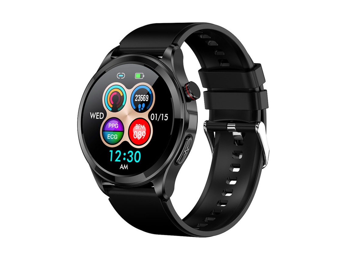 Reloj inteligente con llamadas Bluetooth, 30 días de autonomía, resistente al agua IP67, color negro Bestvite