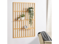 Estantería de pared Røst 3 estantes bambú 120 x 80 x 13 cm - Natural [EN.CASA]