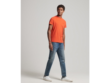 Camiseta para Hombre SUPERDRY (XS - Algodón - Naranja)