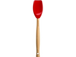 Espátula LE CREUSET (Rojo - Madera, Silicona - 29 cm)