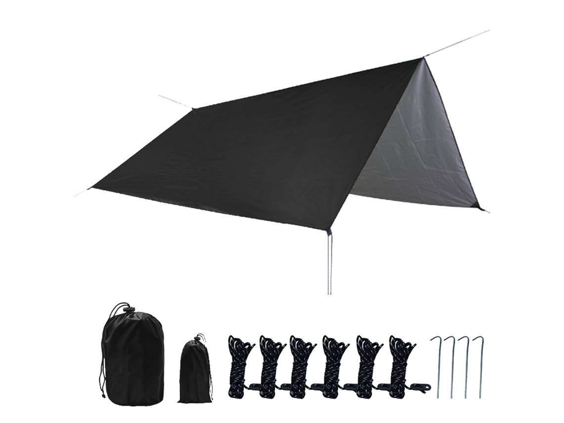 Vela De Sombra Impermeable Y Resistente A Los Rayos Uv De 3x3 Metros Para Jardín, Patio Y Exteriores, Con Estacas, Cuerdas Y Bolsa De Transporte.