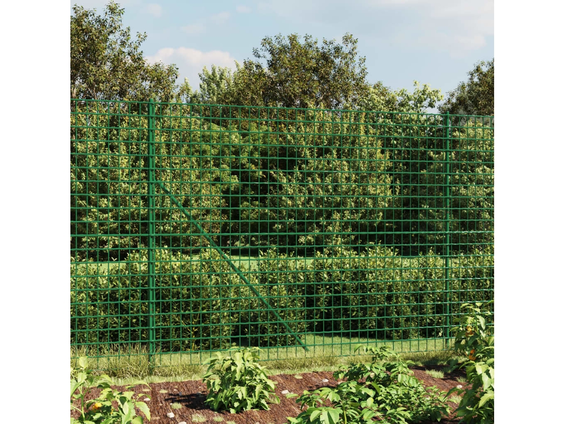 Valla de malla de alambre con brida, 1,6 x 25 m, color verde, WSD452953, Lovely Home