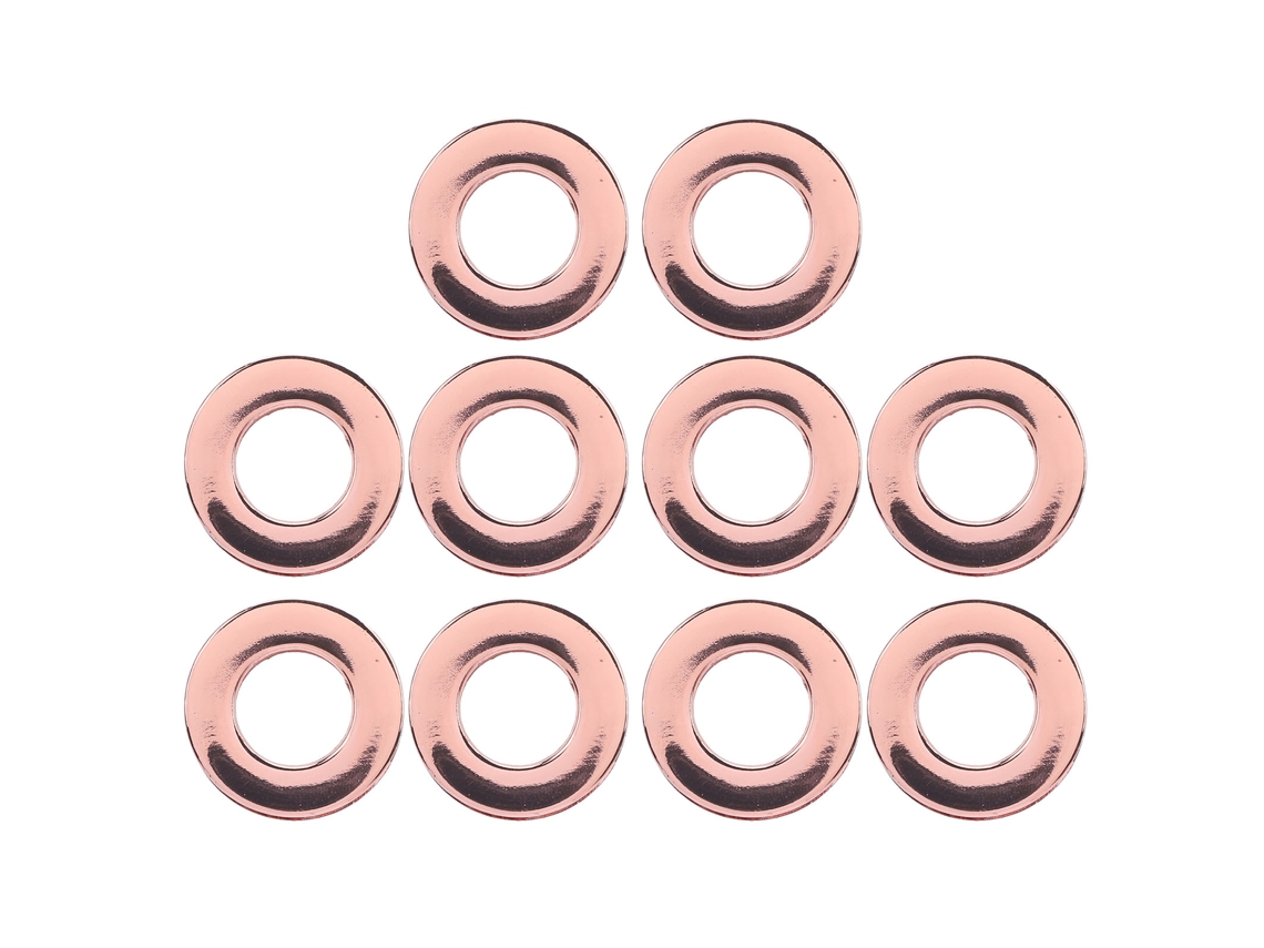 10 Unidades De Ojos De Suegra De Cuero De 15,7 Mm, Redondos, De Aleación, De Doble Cara, Color Oro Rosa, Para Cinturones Y Zapatos.