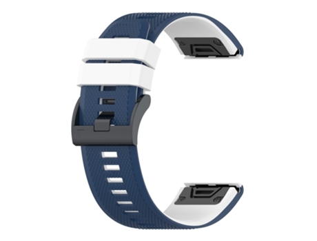 Correa de Silicona bicolor para Garmin Descent G1/Forerunner 935/Forerunner 945 - azul/blanco