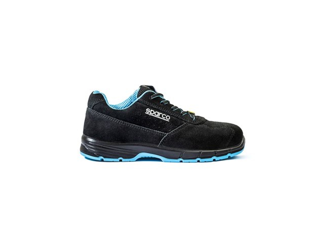 Zapato Deportivo De Seguridad Horizon Moreno S1ps (talla 38) Color Negro Y Azul Con Suela Antiestática