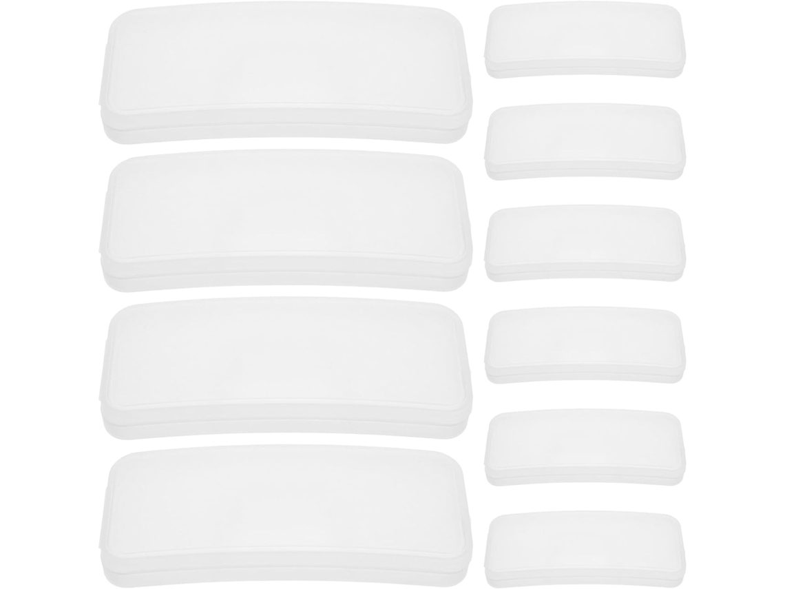 Conjunto De 10 Estojos Para Óculos Leves, De Plástico, Com Clipe, Compactos E Portáteis Para Armazenamento Simples E Fácil.
