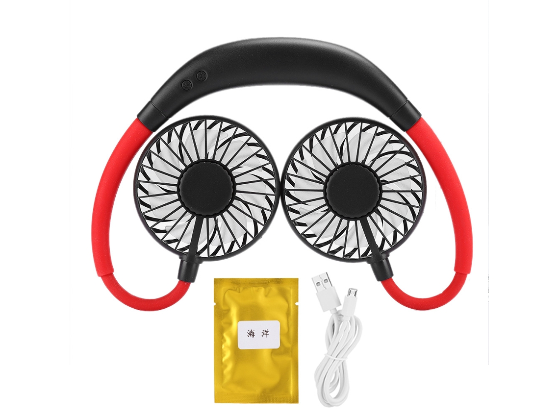 Ventilador De Cuello (plegable, Luminoso, Recarga Usb Con Aromaterapia)