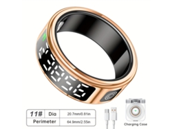 Anillo inteligente Gertiz con monitor de actividad física y sueño y estuche de carga, dorado 11