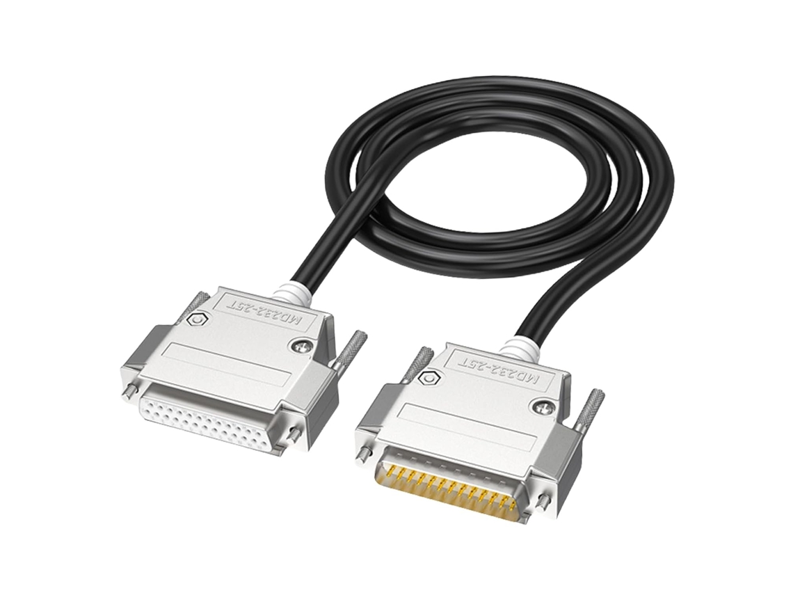 Cable de datos DB25 macho a hembra para impresora, conductor de PVC moldeado de 26 AWG SFUSHOS