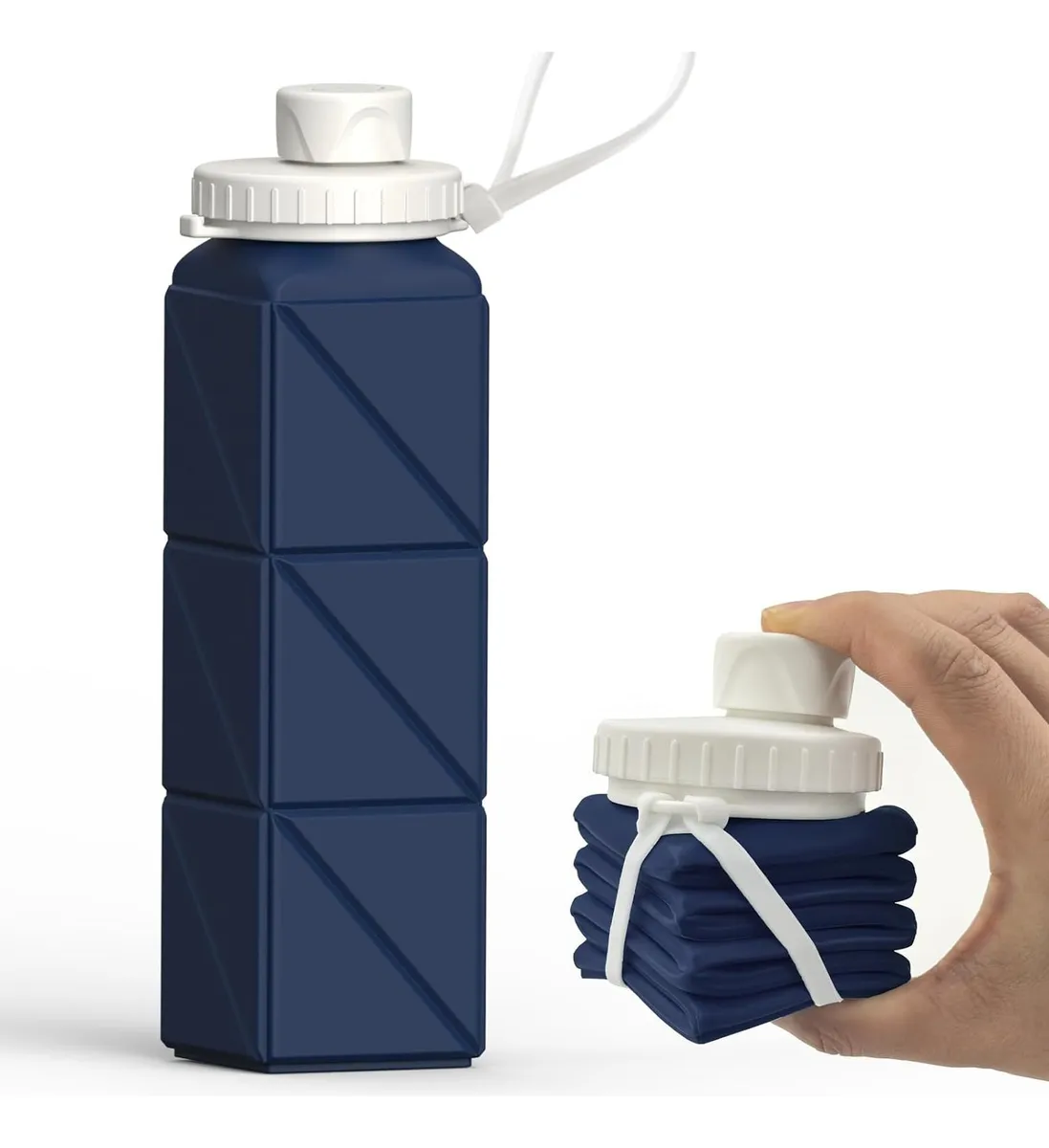 Botella de agua plegable con válvula antifugas vayotoy