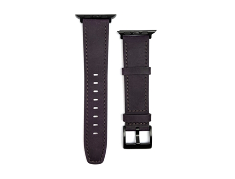 Correa de reloj inteligente para Apple Watch Ultra 49 mm Correa de cuero texturizada retro (púrpura)