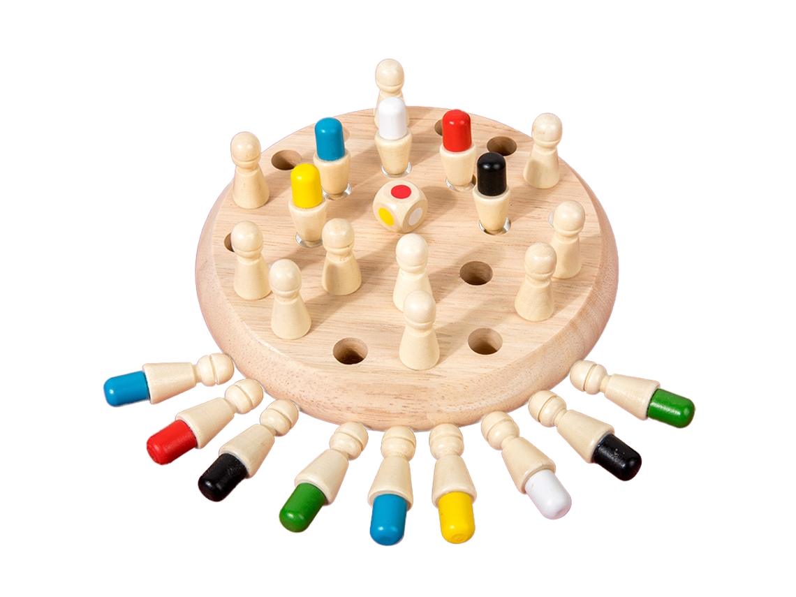 Juego de ajedrez de memoria de madera, juguete educativo Montessori para familias, niños y adultos, DIGITALLAB