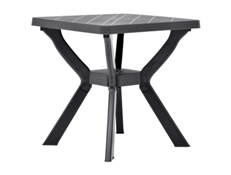 MAISON EXCLUSIVE Mesa bistró plástico gris antracita 70x70x72 cm