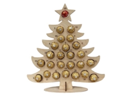 Calendario De Adviento De Madera Con Soporte Para Chocolates, Adorno Navideño Decorativo, Regalo