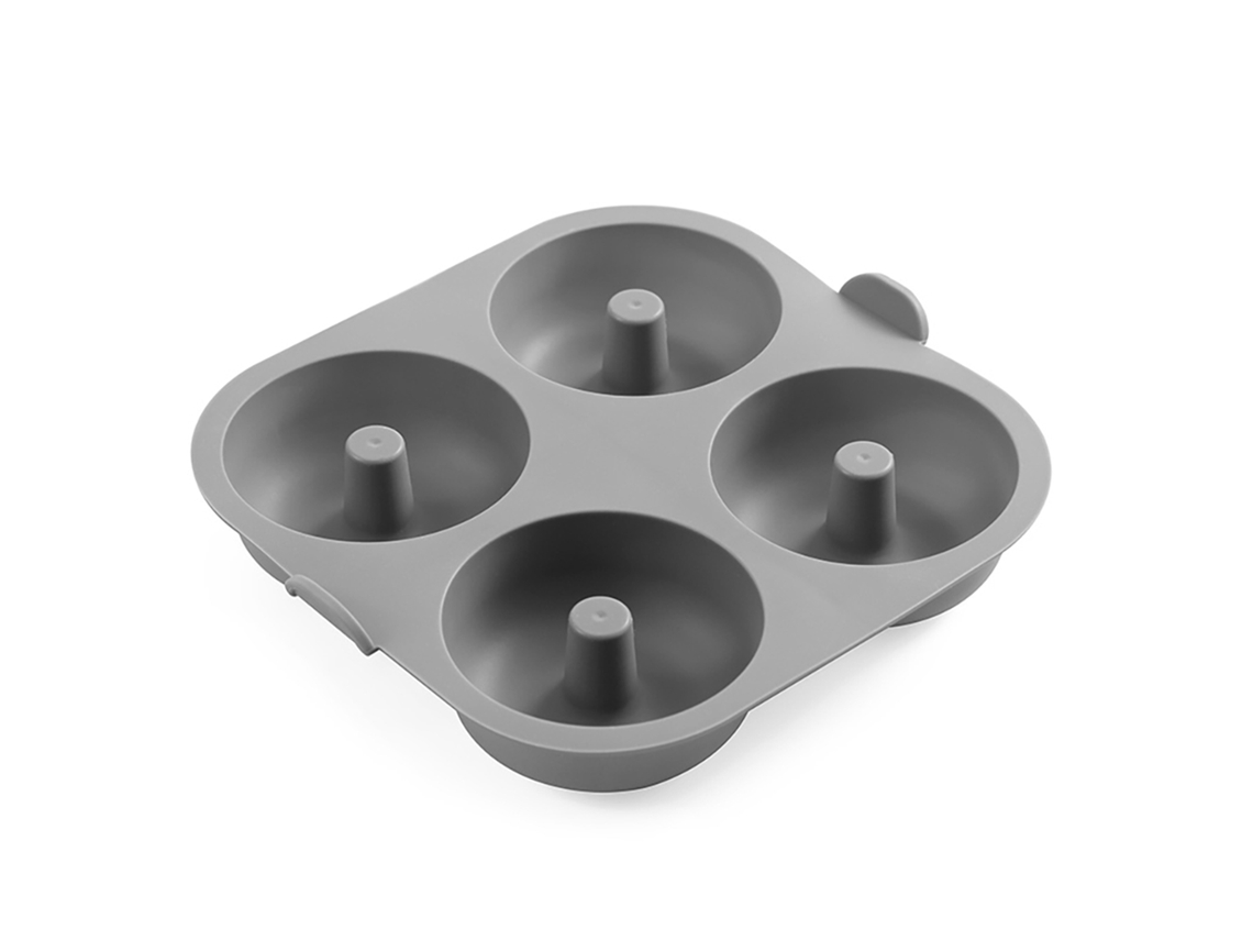 Molde de silicona para freidora de aire, diseño de "donut", con 4 compartimentos. DAM