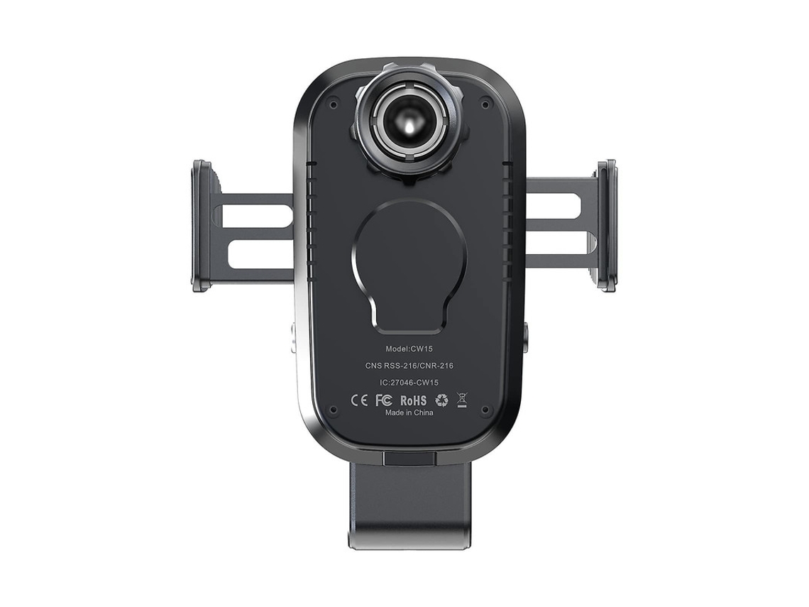 Cargador Sem Fio Carro Fast Senso Eletromagnético Sensor Para Apple Yizhood Negro