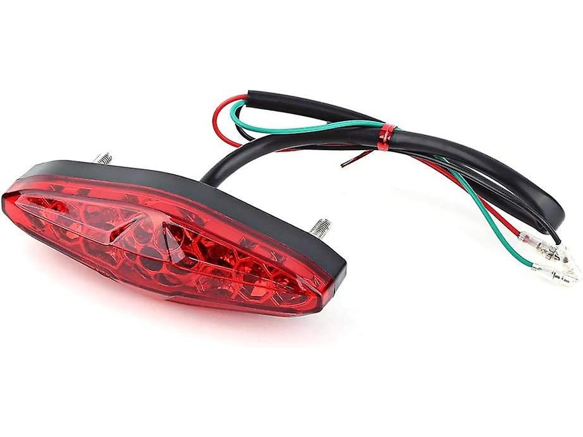 Luz Trasera Moto 15led 12v Roja Yizhood