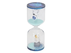 Reloj De Arena Decorativo Con Forma De Astronauta - 10 Minutos - Cristal - Cian