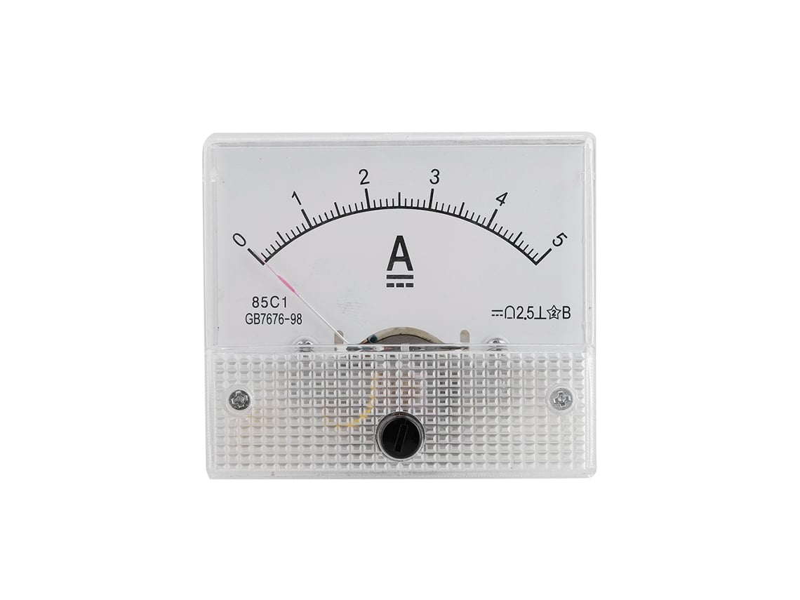Medidor De Panel Analógico, Voltaje/corriente Cc 0-5a, Precisión 2.5, Plástico Duradero.
