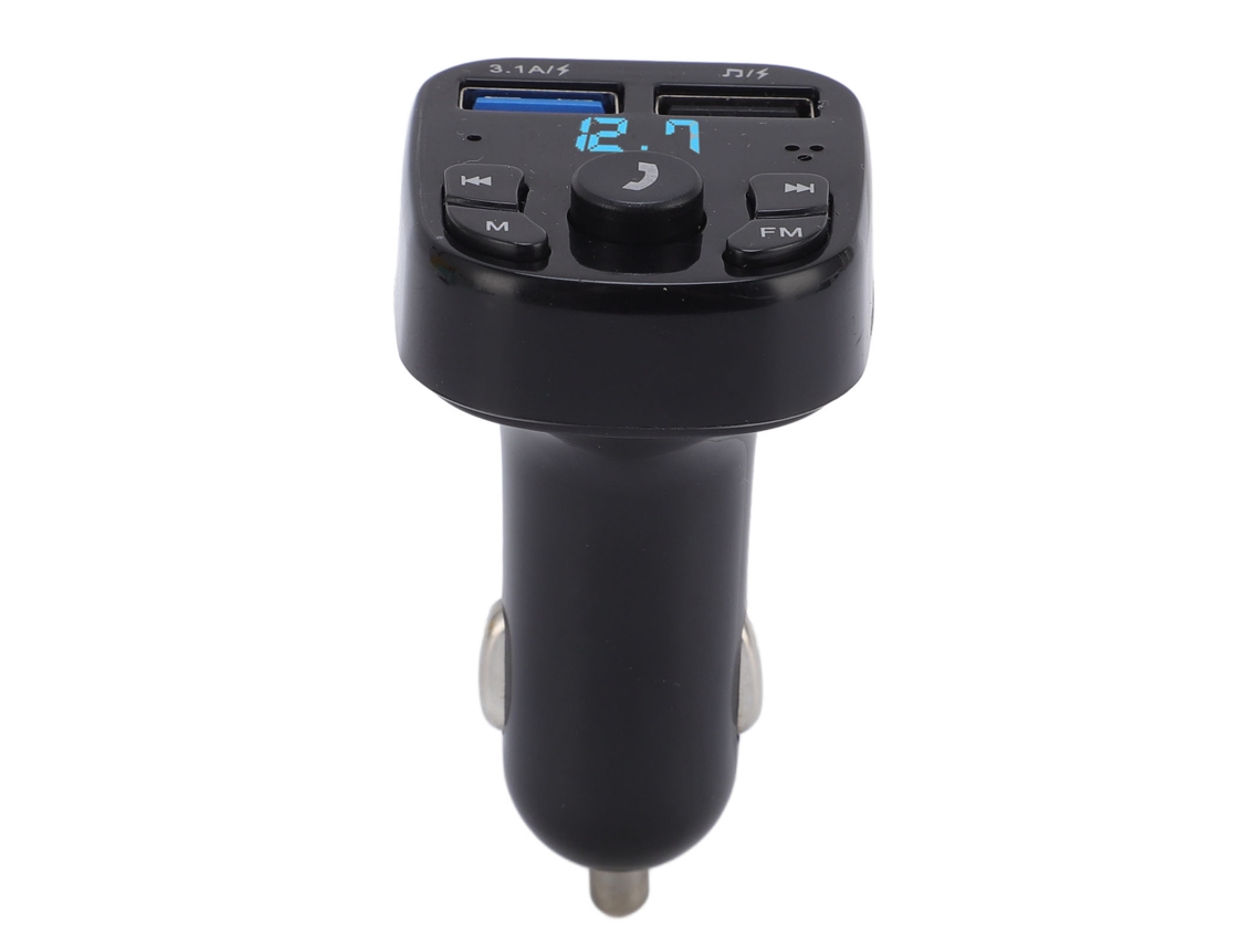 Reproductor Mp3 Para Coche Con Bluetooth, Cargador Usb Doble, Carga Rápida, Adaptador De Corriente Dc12-24v