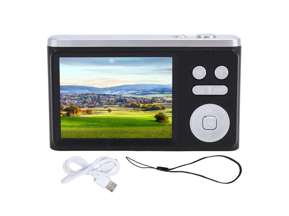 Cámara Digital 12mp Hd Pantalla Tft 2.8 Pulgadas Autofoco Dv Con Filtros Y Marcos Para Vlogging Y Viajes Negro
