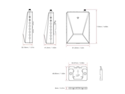 Medidor de energía inteligente para uso residencial con Wi-Fi, trifásico, de 4 cables y sensores bidireccionales para energía fotovoltaica.