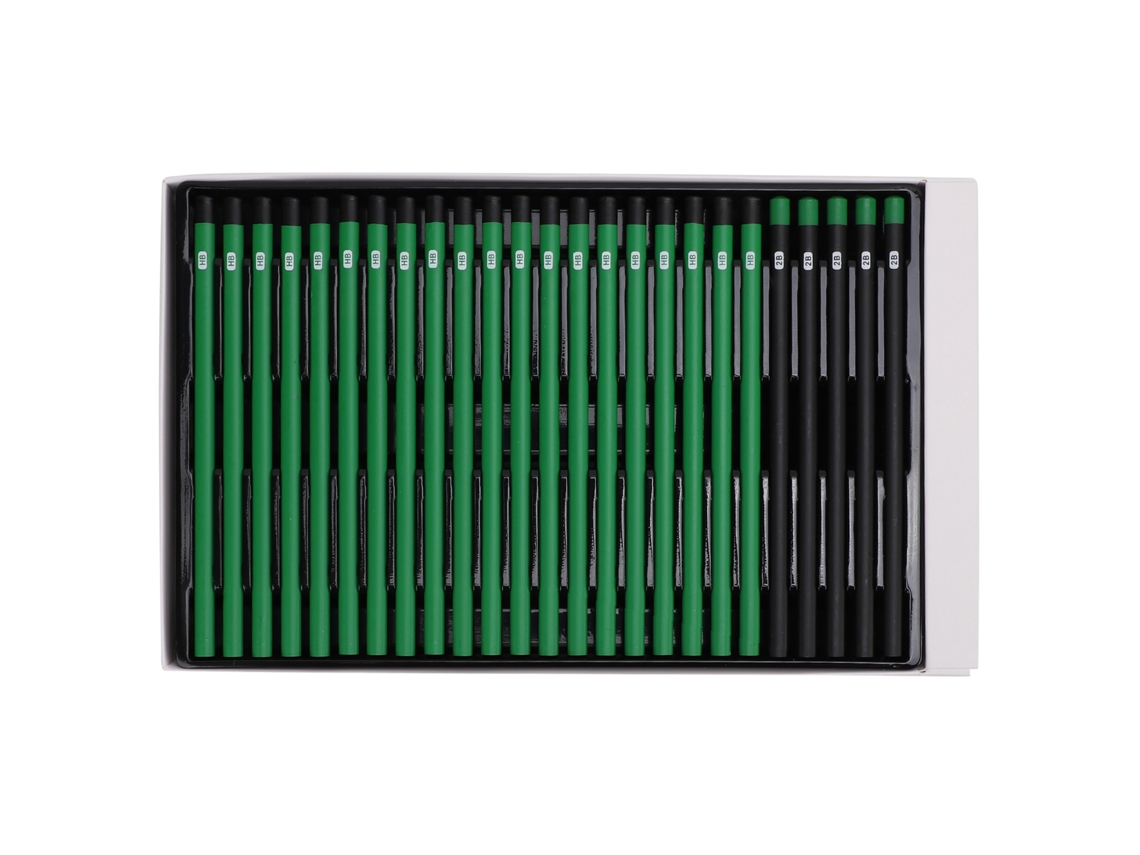 Juego De 25 Lápices Negros De Grafito Hb Y 2b Para Escribir, Dibujar Y Esbozar.