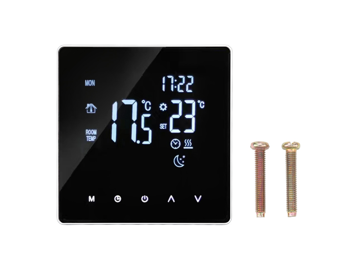 Termostato Inteligente Para Calefacción Por Suelo Radiante Con Pantalla Táctil Lcd, Wifi, 4400 W, 5-60 °c, 90-240 V, 3 A