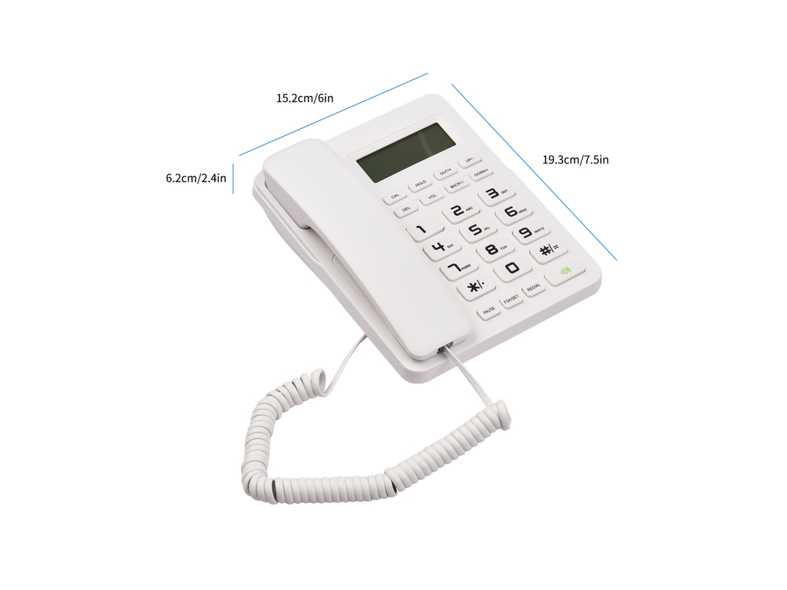 Teléfono Fijo Cableado Con Botones Grandes Para Ancianos Con Pantalla Lcd Hogar Oficina Hotel