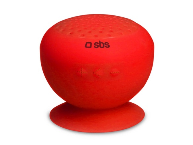 Altavoz Bluetooth SBS Con ventosa Rojo