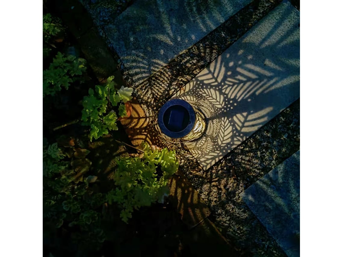 2026-lámpara Solar Portátil Con Proyección Hueca De Hoja, Lámpara Decorativa Exterior Para Patio, Jardín Y Paisaje