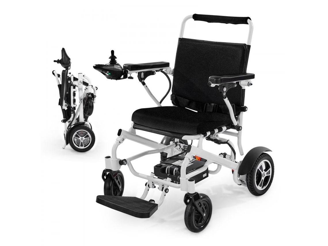 Silla De Ruedas Eléctrica Portátil, Ligera, Plegable, Hasta 136 Kg, Con Asiento Ancho, Ruedas Todoterreno Y Tekmaquinas.