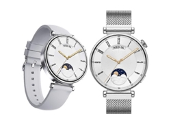 Reloj inteligente Riversong Glow SW906 con llamadas Bluetooth y correa plateada adicional para bicicleta eléctrica Ly