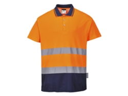 Polo de algodón bicolor - Estilo y comodidad, azul marino y amarillo / XXL