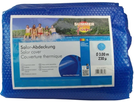 Summer Fun Cubierta solar para piscina de verano redonda PE azul 300cm
